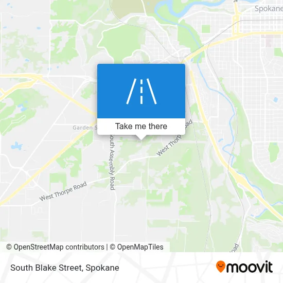 South Blake Street map