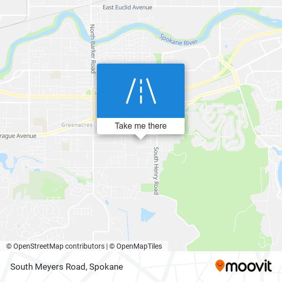 South Meyers Road map