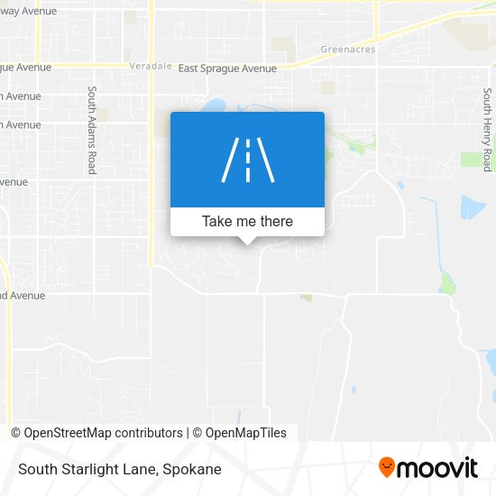 South Starlight Lane map