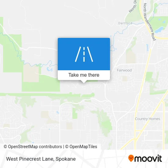 West Pinecrest Lane map
