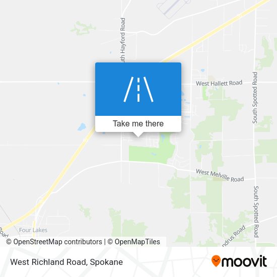 West Richland Road map