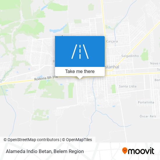 Alameda Indio Betan map