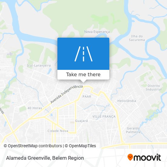 Alameda Greenville map