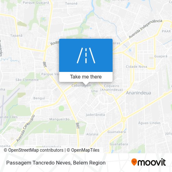 Passagem Tancredo Neves map