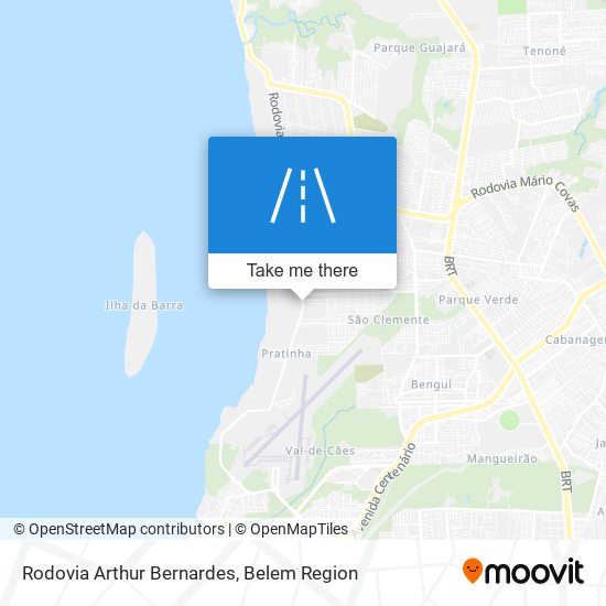 Mapa Rodovia Arthur Bernardes