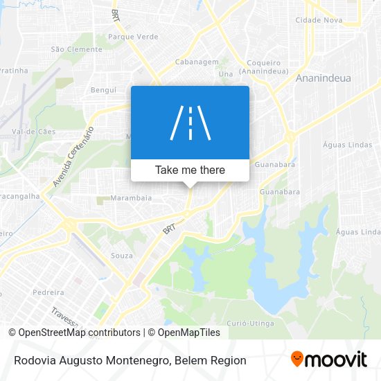 Rodovia Augusto Montenegro map