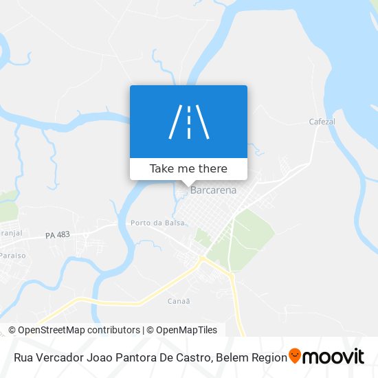 Rua Vercador Joao Pantora De Castro map