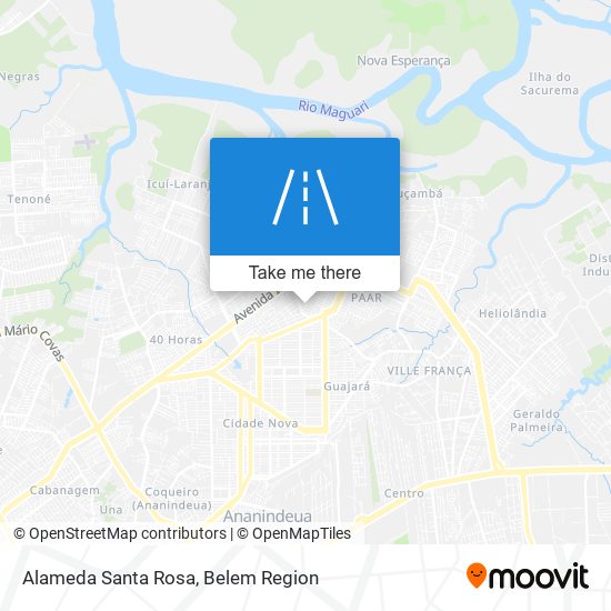 Alameda Santa Rosa map