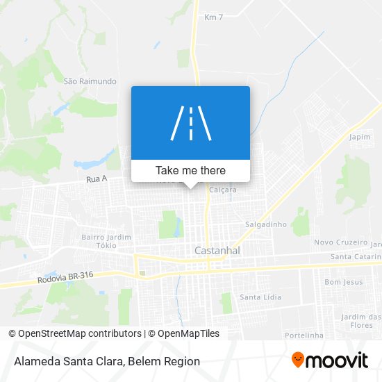 Alameda Santa Clara map