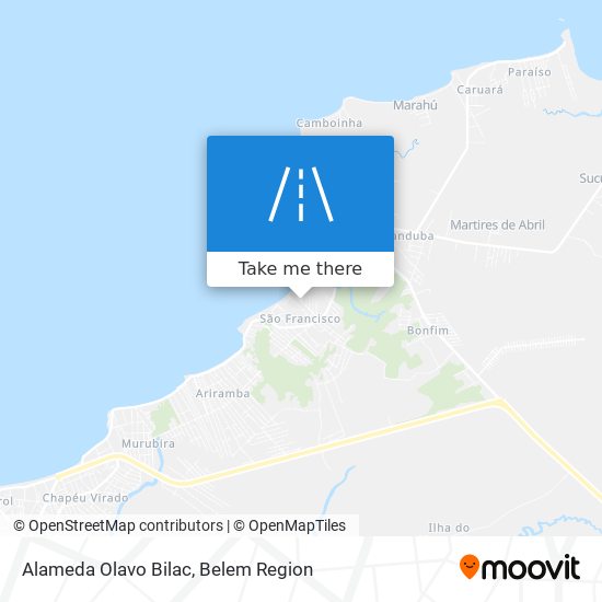 Alameda Olavo Bilac map