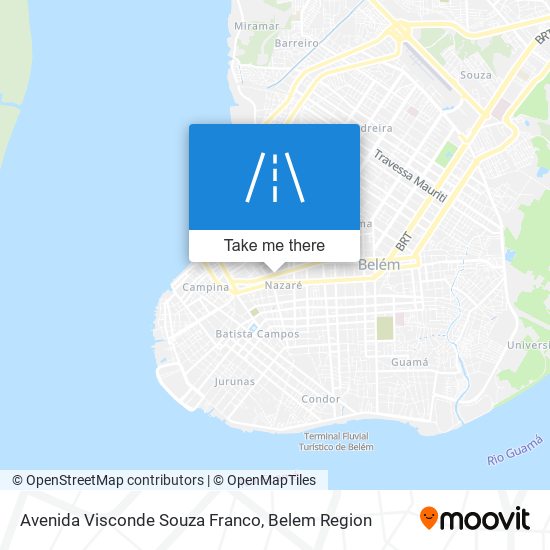 Mapa Avenida Visconde Souza Franco