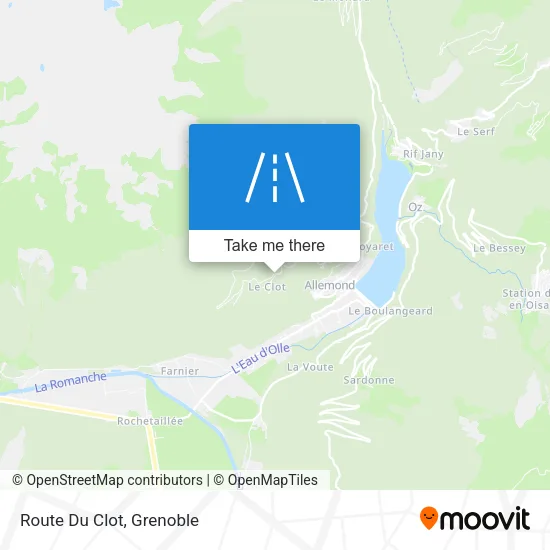 Route Du Clot map