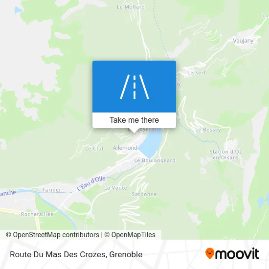 Route Du Mas Des Crozes map