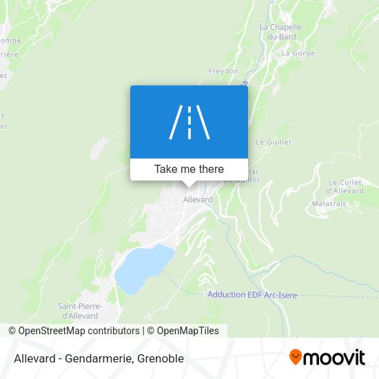 Allevard - Gendarmerie map