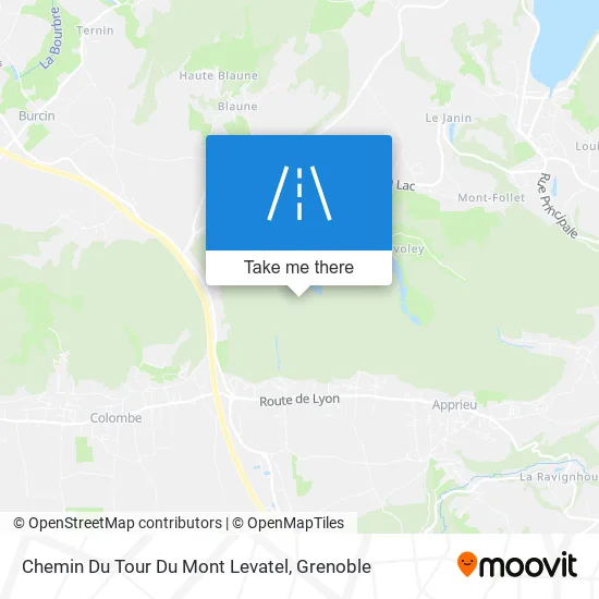 Chemin Du Tour Du Mont Levatel map