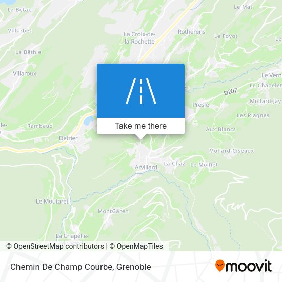 Chemin De Champ Courbe map