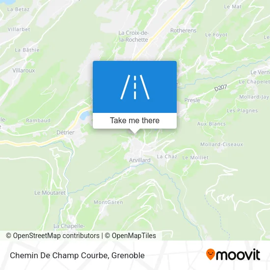 Chemin De Champ Courbe map