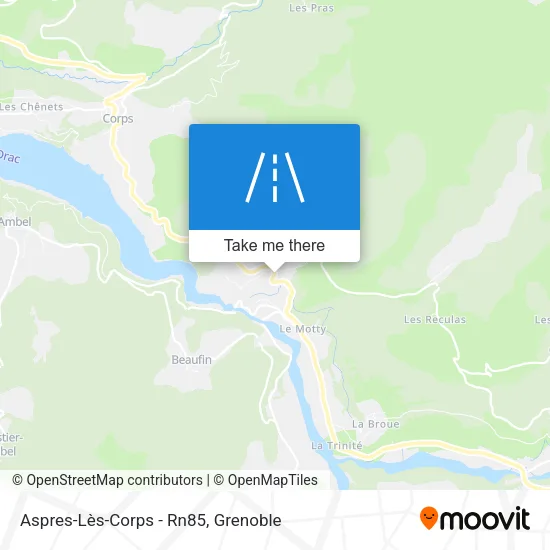 Aspres-Lès-Corps - Rn85 map