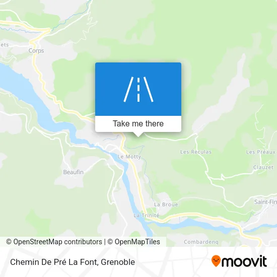 Chemin De Pré La Font map