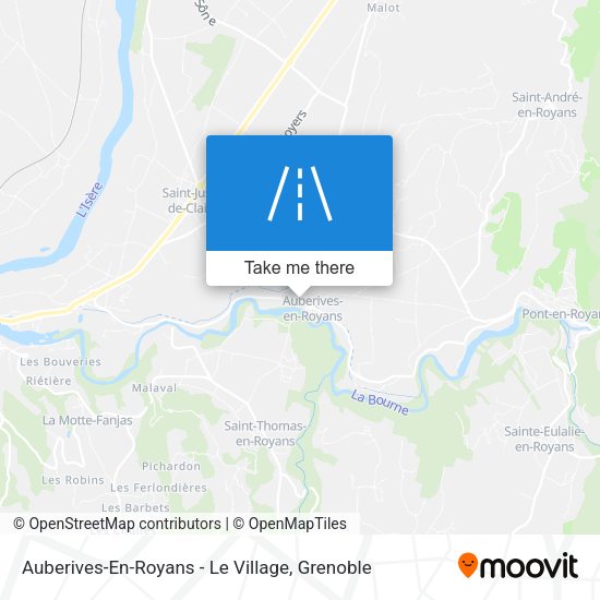 Auberives-En-Royans - Le Village map