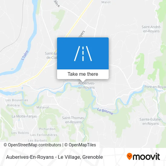 Auberives-En-Royans - Le Village map