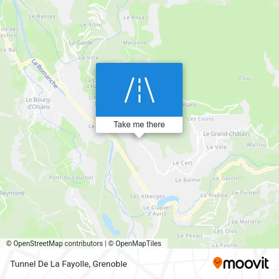 Tunnel De La Fayolle map
