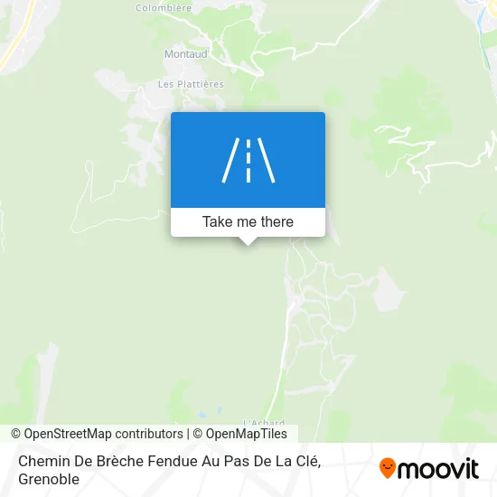 Chemin De Brèche Fendue Au Pas De La Clé map
