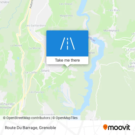 Route Du Barrage map
