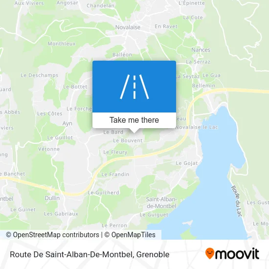 Route De Saint-Alban-De-Montbel map