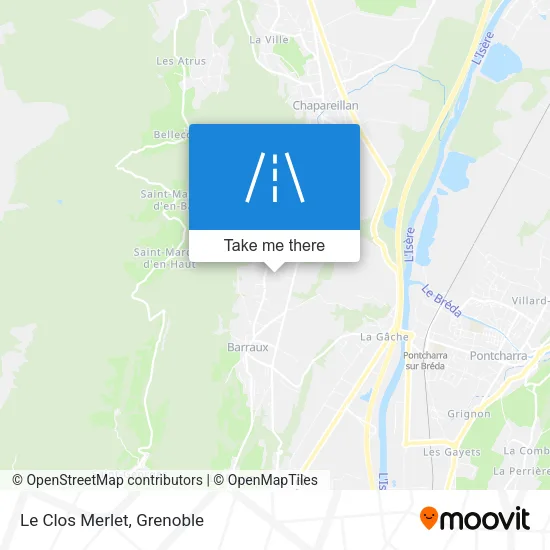 Le Clos Merlet map