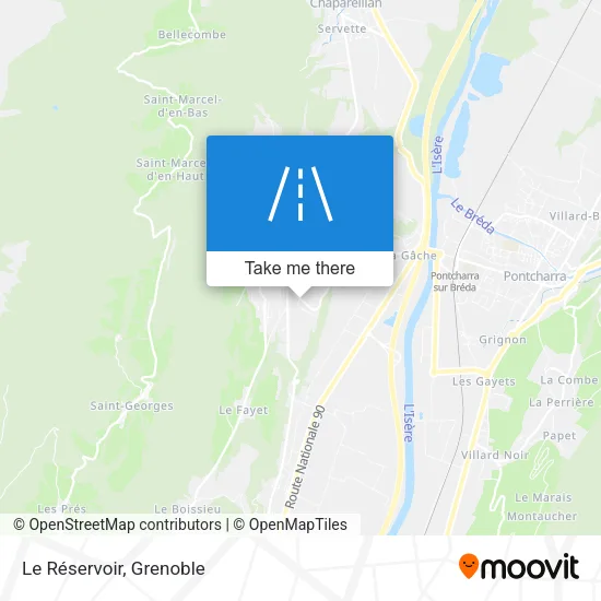 Le Réservoir map