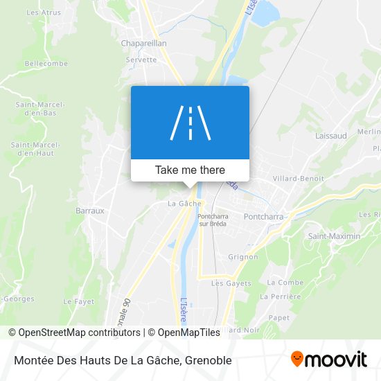 Montée Des Hauts De La Gâche map