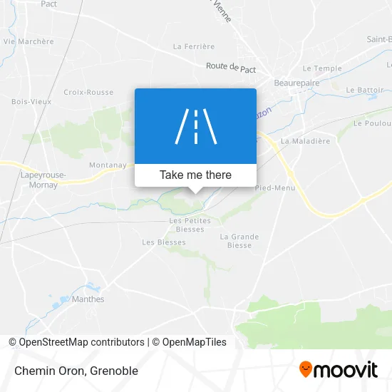 Chemin Oron map
