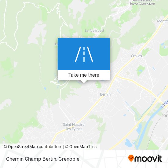 Chemin Champ Bertin map