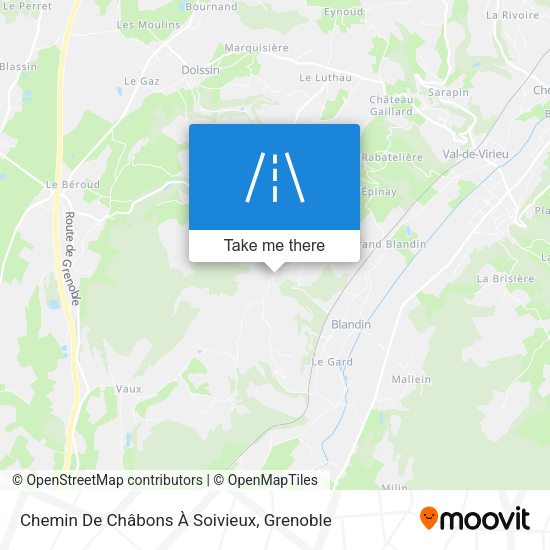 Chemin De Châbons À Soivieux map