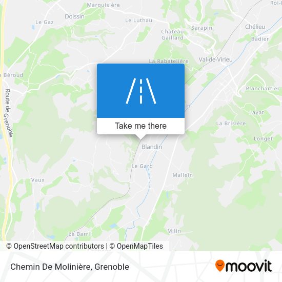 Chemin De Molinière map