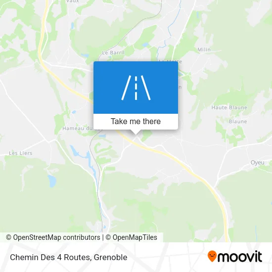 Chemin Des 4 Routes map