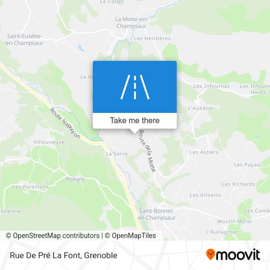 Rue De Pré La Font map