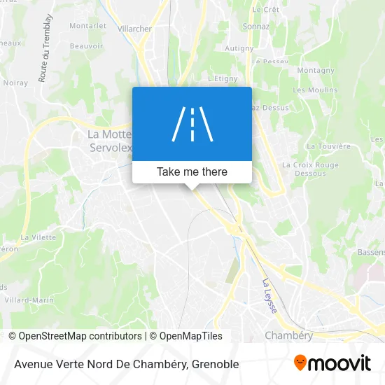 Avenue Verte Nord De Chambéry map