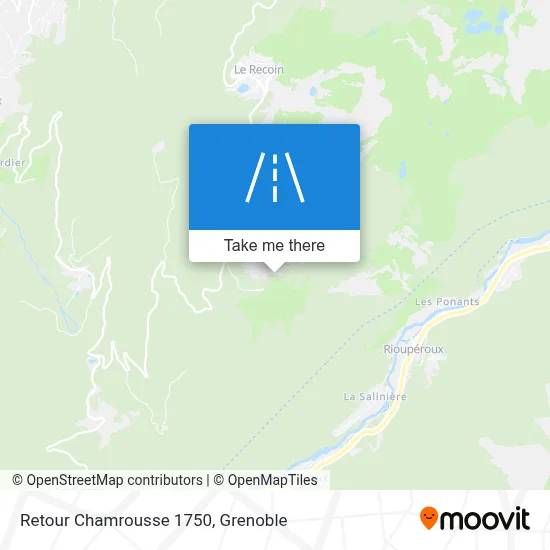 Retour Chamrousse 1750 map