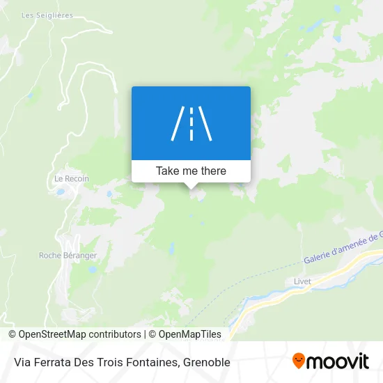 Via Ferrata Des Trois Fontaines map