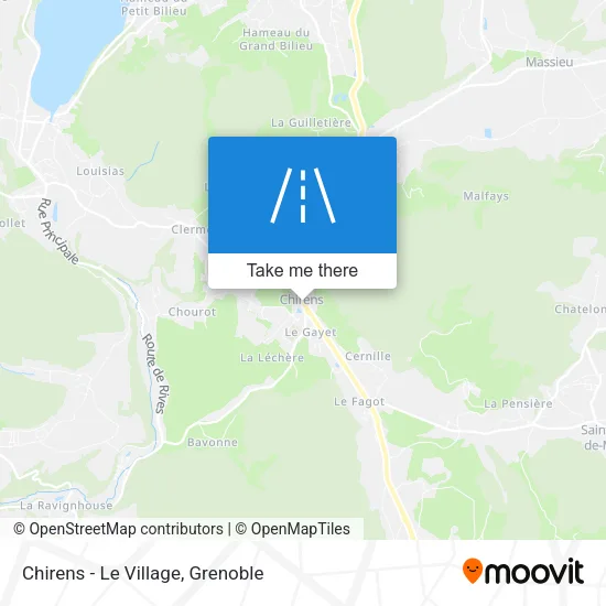 Chirens - Le Village map