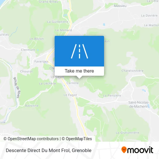 Descente Direct Du Mont Frol map