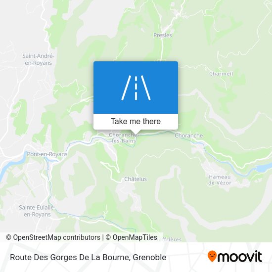 Route Des Gorges De La Bourne map