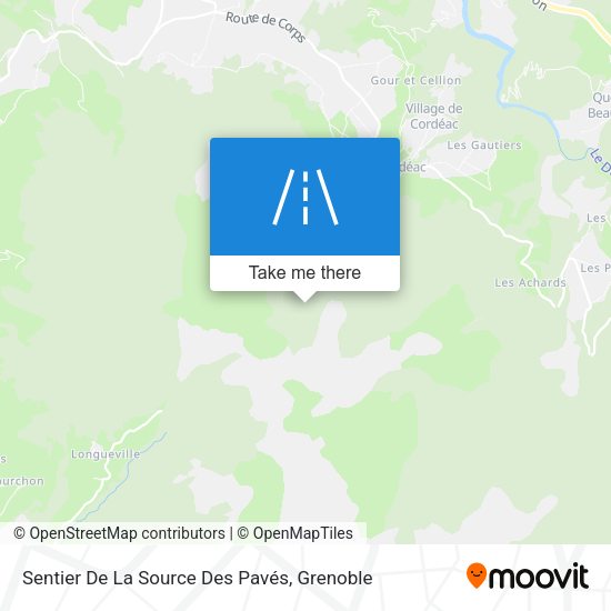 Sentier De La Source Des Pavés map