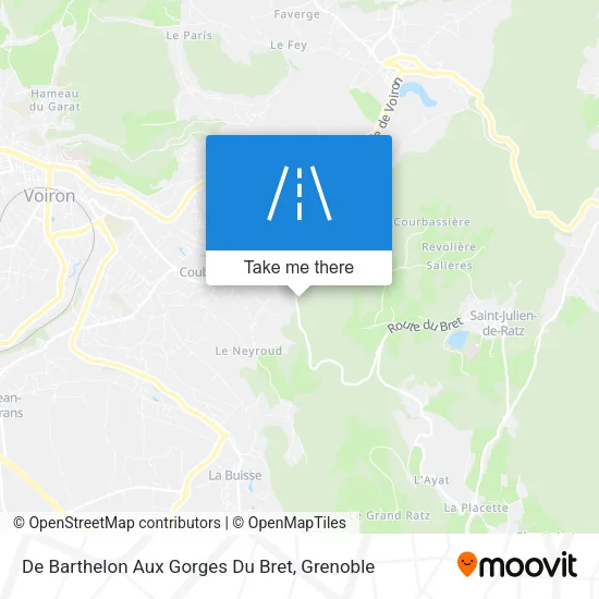 De Barthelon Aux Gorges Du Bret map