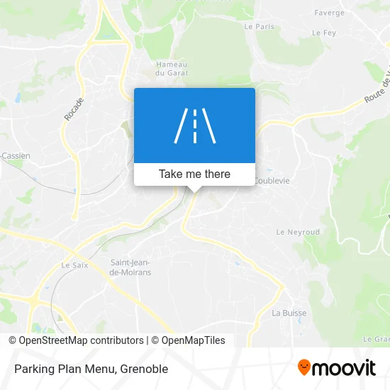 Parking Plan Menu map