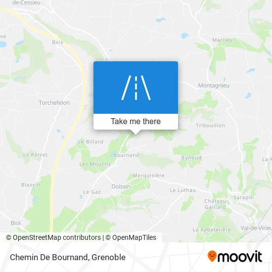 Chemin De Bournand map