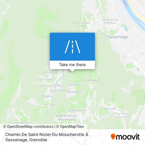 Chemin De Saint-Nizier-Du-Moucherotte À Sassenage map