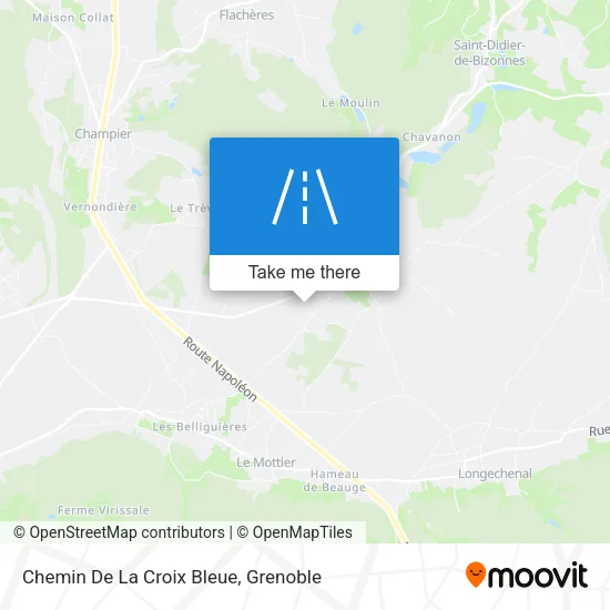 Chemin De La Croix Bleue map